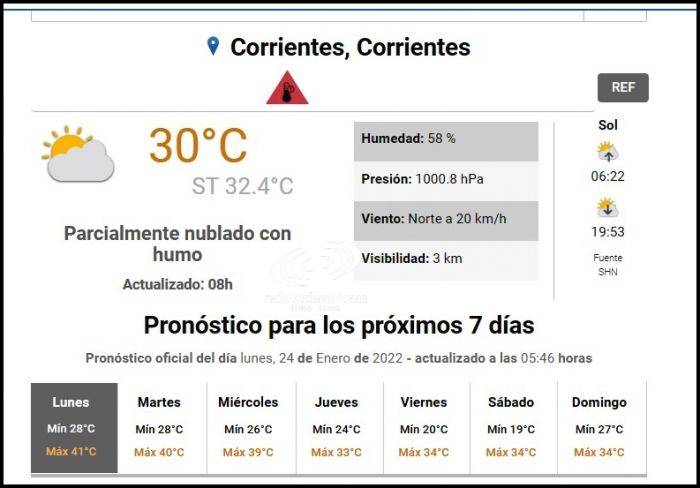 Corrientes nuevamente bajo alerta roja por las altas temperaturas